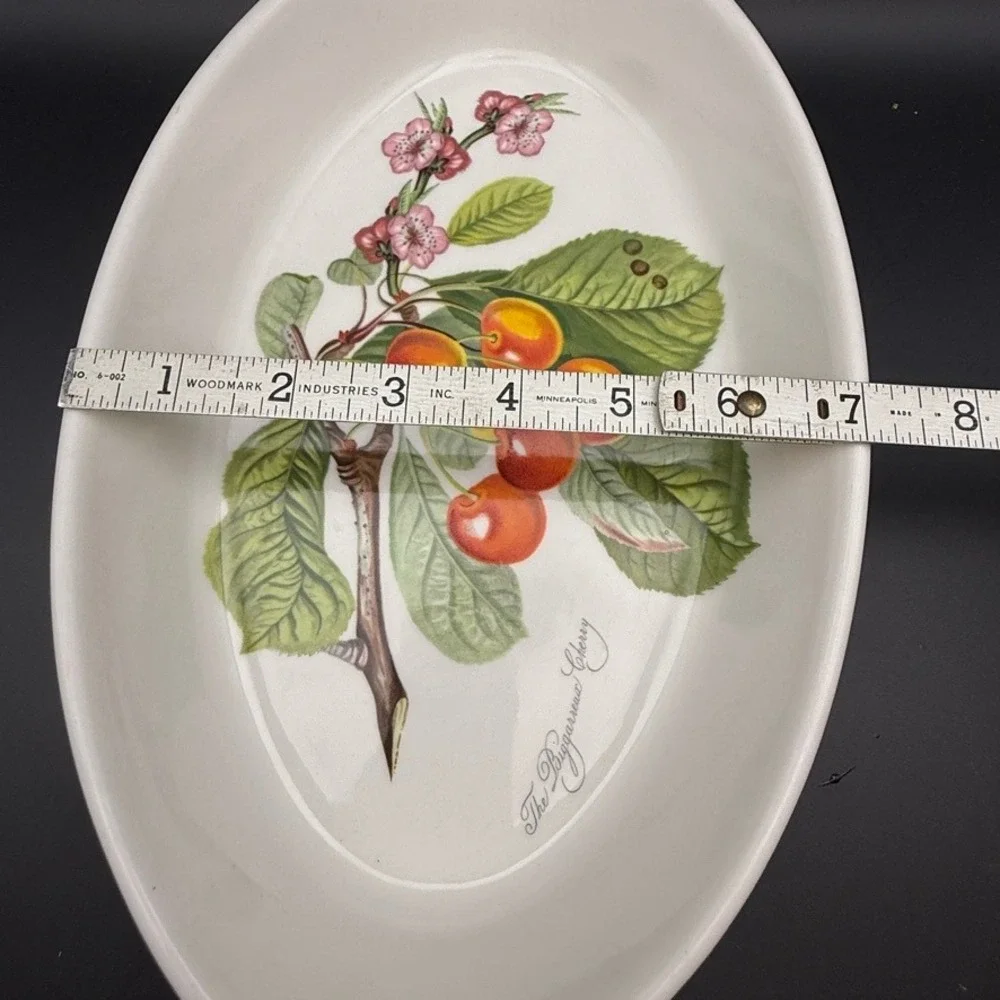 Vintage Portmeirion Pomona Oval Casserole Baker Bigarreau Cherry 11 Inch Cottage